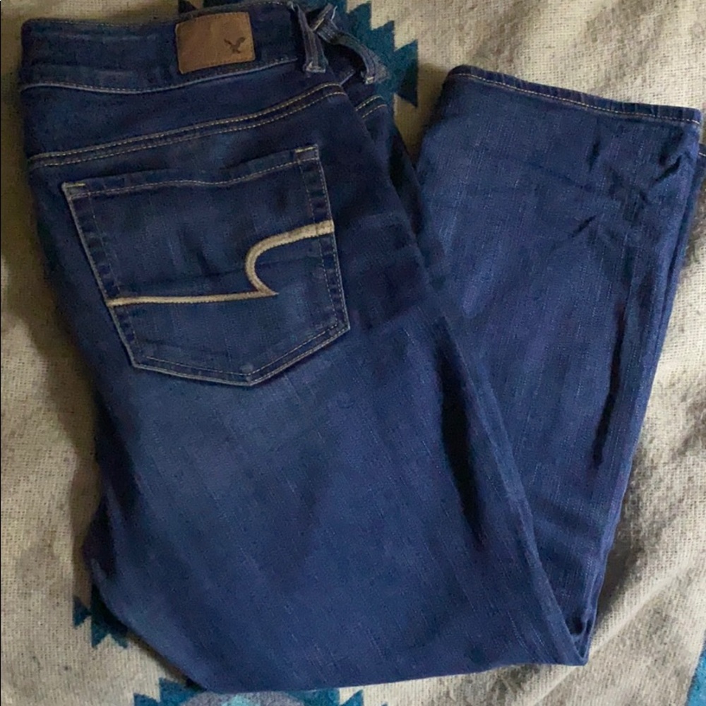 American eagle blue Jean capris